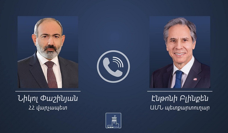 Փաշինյանը հեռախոսազրույց է ունեցել ԱՄՆ պետքարտուղար Բլինքենի հետ. քննարկել են Լաչինի միջանցքի հարցը