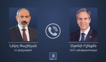 Փաշինյան-Բլինքեն հեռախոսազրույցում անդրադարձ է կատարվել Հայաստան-Ադրբեջան խաղաղության գործընթացի հեռանկարներին