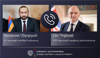 Արարատ Միրզոյանը հեռախոսազրույց է ունեցել Միացյալ Թագավորության Եվրոպայի հարցերով պետնախարարի հետ