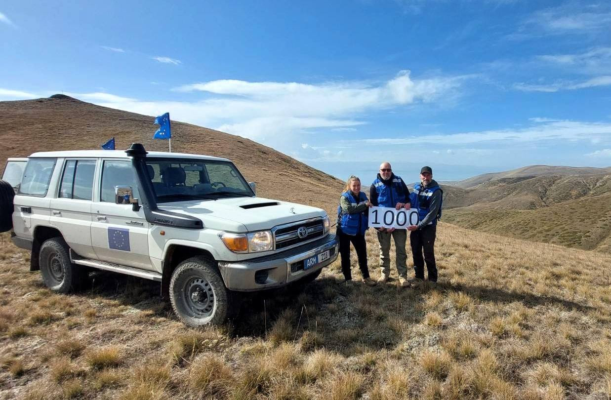 ՀՀ-ում ԵՄ առաքելությունն այսօր թվով 1000-րդ պարեկությունն է իրականացրել դեպի սահմանամերձ շրջաններ