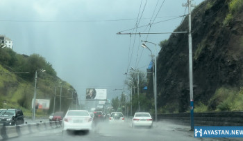 Երևանն այսօրվա տեղացած անձրևից հետո (տեսանյութ)