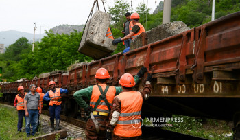 Հեղեղումների հետևանքով վնասված երկաթուղու շահագործումը կարող է կանխատեսածից շուտ սկսվել