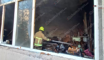 Խոշոր հրդեհ Երևանի թիվ 185 հիմնական դպրոցում. փայտագործության դասասենյակը վերածվել է մոխրակույտի