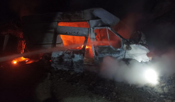 Քարաբերդ գյուղի ձորում ավտոմեքենա է այրվել