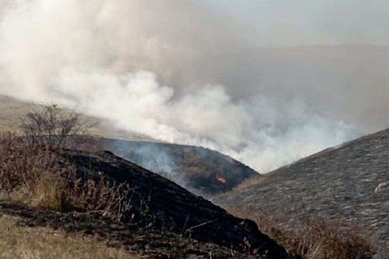 Սվերդլով գյուղի մոտակա սարալանջին այրվել է խոտածածկույթ