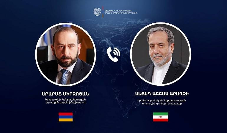 Արարատ Միրզոյանը հեռախոսազրույց է ունեցել  Սեյեդ Աբբաս Արաղչիի հետ, քննարկել են երկկողմ օրակարգի և փոխադարձ հետաքրքրություն ներկայացնող հարցեր