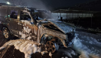 Արզնու կամրջի մոտակայքում մեքենա է այրվել