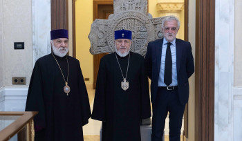 Կաթողիկոսն ընդունել է Միջազգային քրեական դատարանի նախկին դատախազ Օկամպոյին