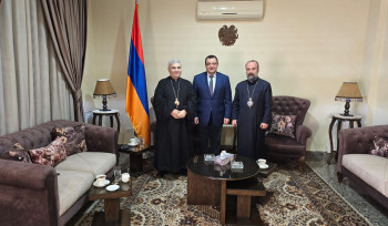Սիրիայում ՀՀ դեսպանություն են այցելել ՀԱԵ և Հայ Կաթողիկե եկեղեցու Դամասկոսի թեմերի առաջնորդները