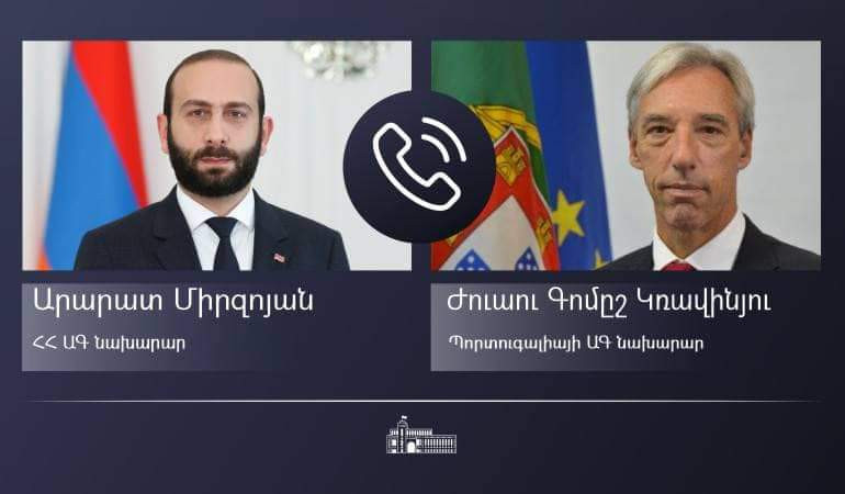 Արարատ Միրզոյանը հեռախոսազրույց է ունեցել Պորտուգալիայի արտաքին գործերի նախարարի հետ