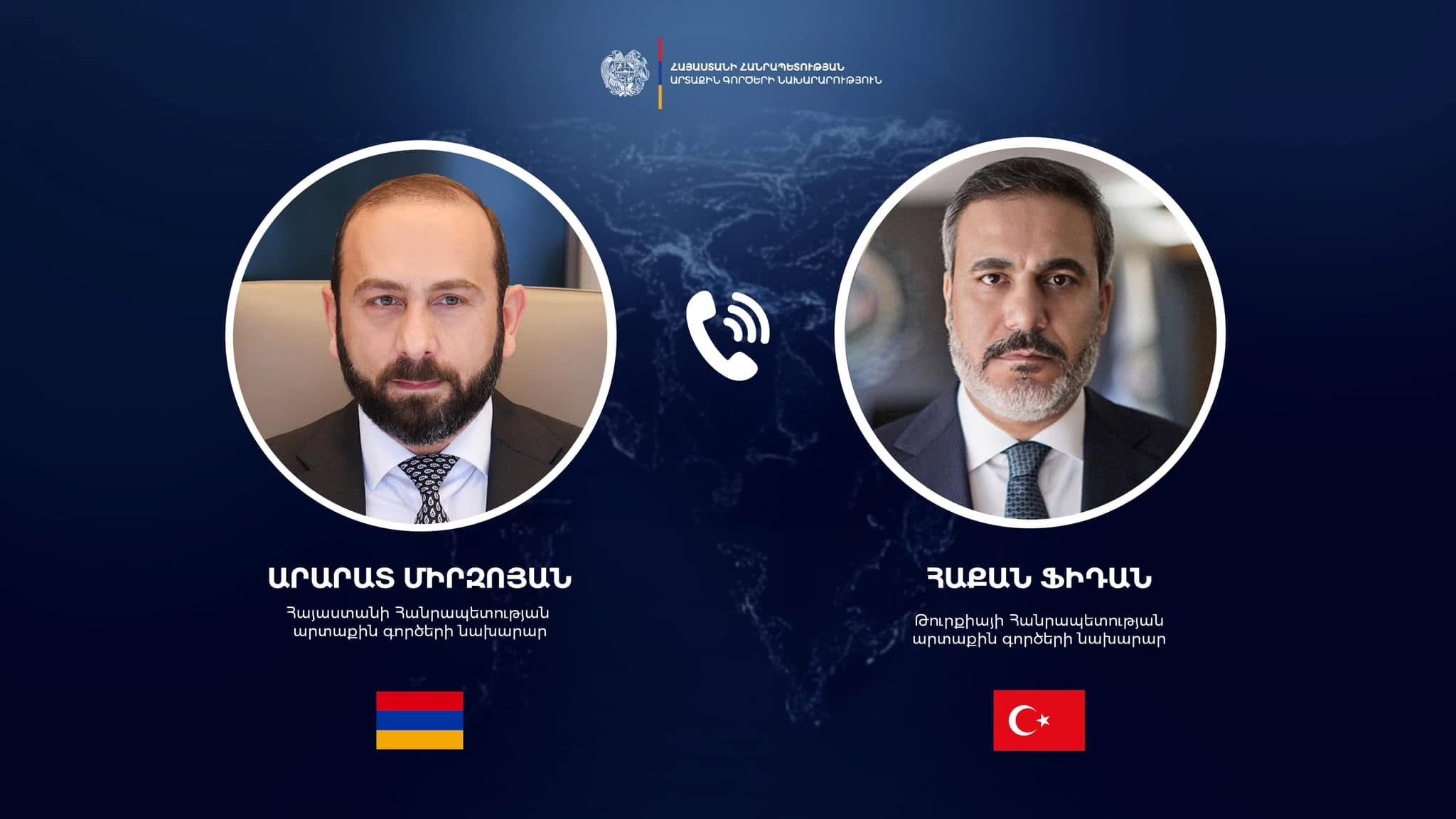 Միրզոյանը հեռախոսազրույց է ունեցել Թուրքիայի արտաքին գործերի նախարարի հետ
