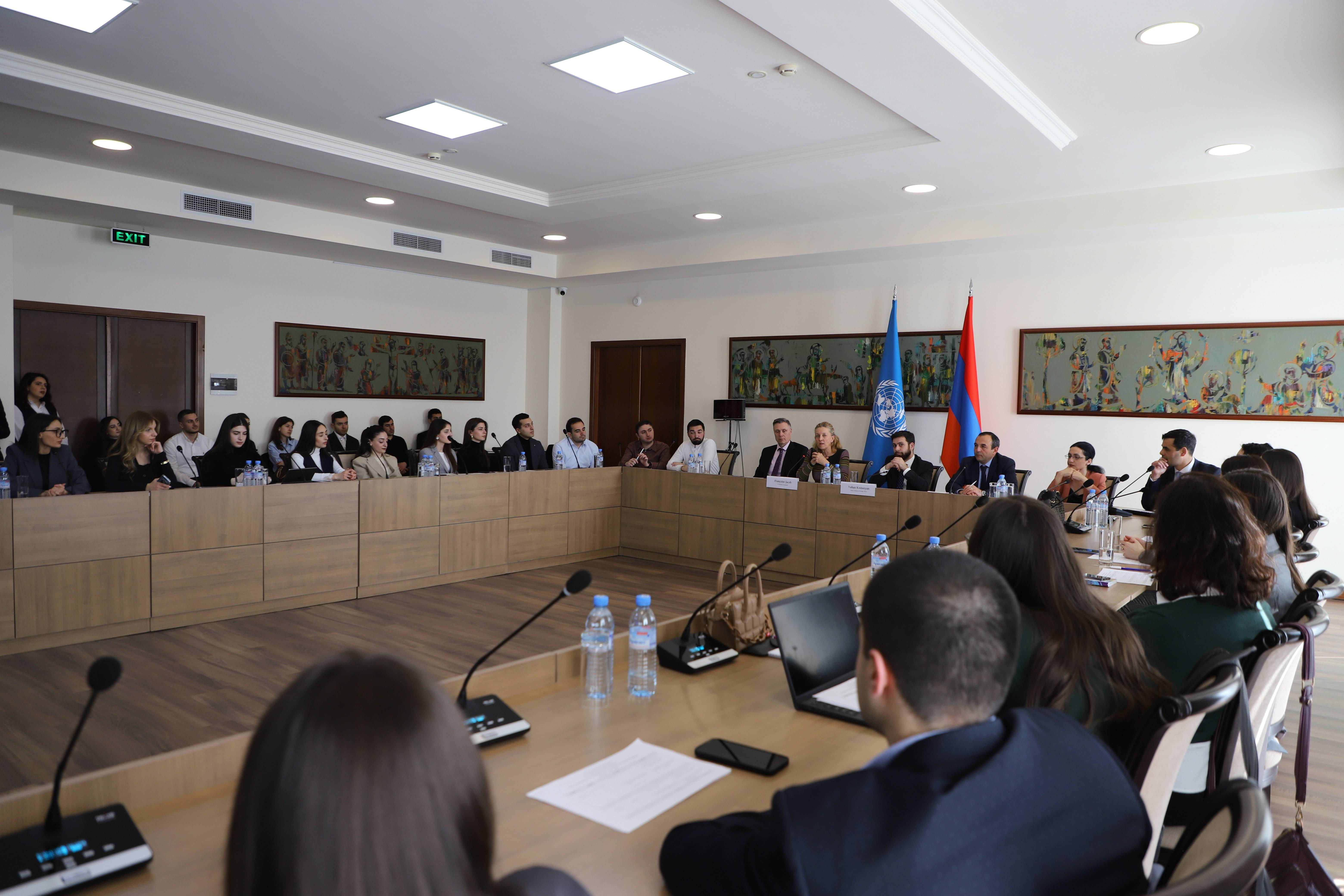 Մեկնարկել է ՀՀ ԱԳ նախարարության և ՄԱԿ-ի հայաստանյան գրասենյակի կողմից կազմակերպվող 2025թ․ ՄԱԿ-ի մոդել համաժողովը