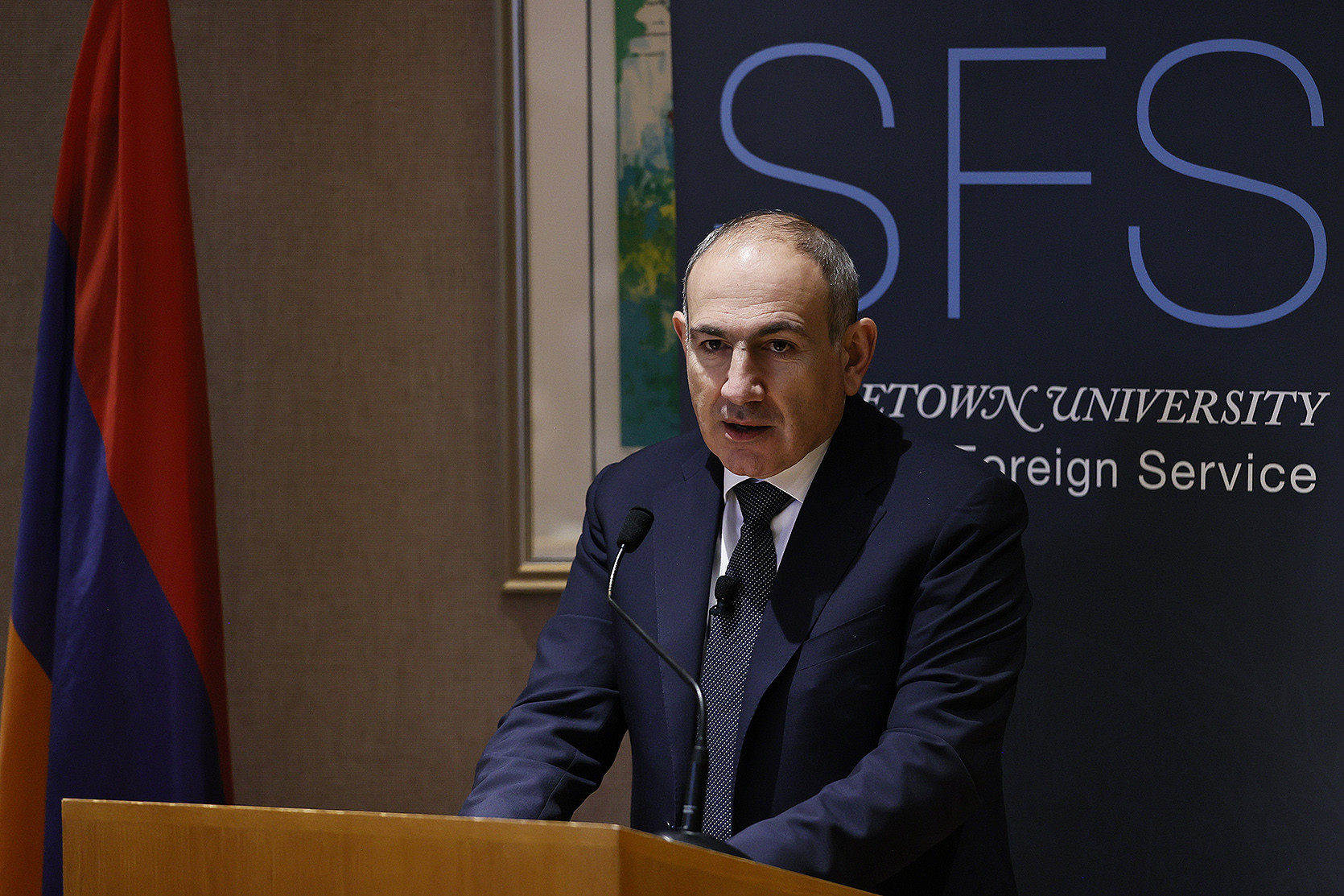 Փաշինյանը Ջորջթաունի համալսարանում հանդես է եկել դասախոսությամբ