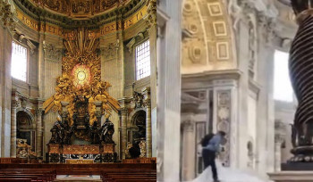 Հայտնի է` ով է եղել Վատիկանի տաճարի զոհասեղանը քանդող մարդը. նա 30 000 եվրոյի վնաս է տվել