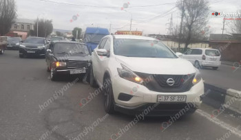 Իսակովի պողոտայում բախվել են «Nissan Murano»-ն և «ՎԱԶ 2107»-ը․ կա վիրավոր. Shamshyan.com