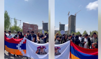 «Հայաստան-Արցախ» համահայկական միության երիտասարդները հարգանքի տուրք են մատուցել Ծիծեռնակաբերդում (տեսանյութ)