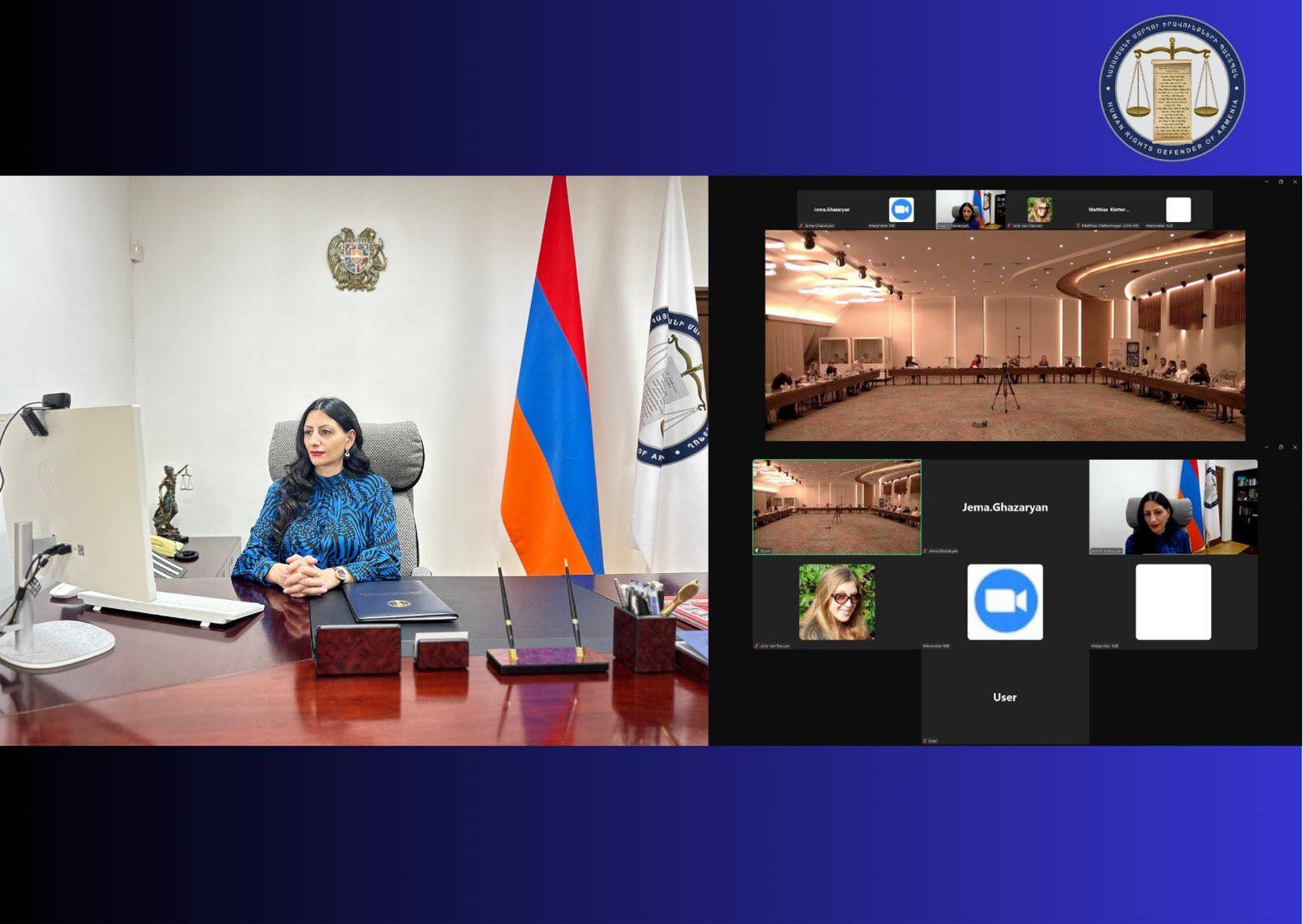 Անահիտ Մանասյանն առցանց մասնակցել է մարդու իրավունքների պաշտպանության խթանմանն ուղղված միջազգային համաժողովի