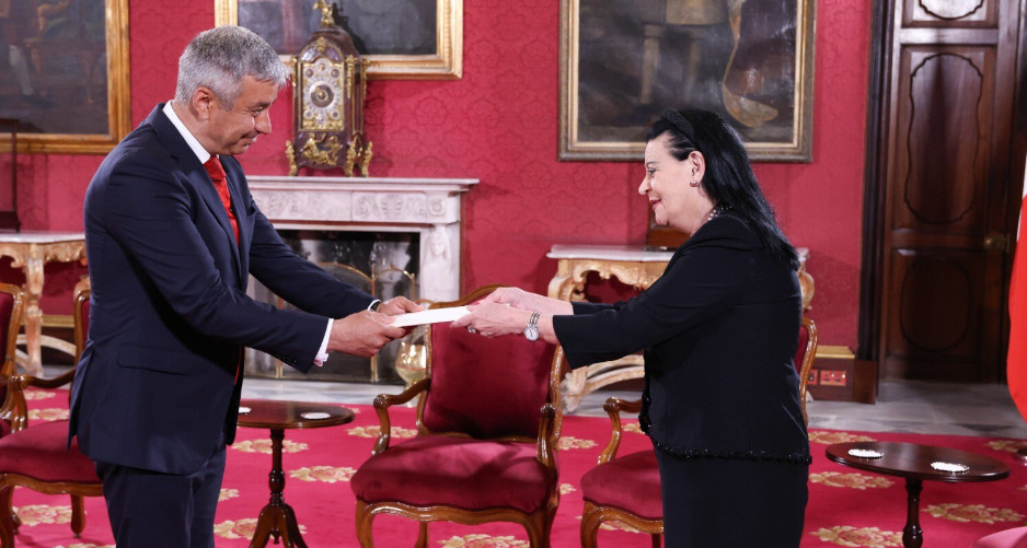 Դեսպան  Վլադիմիր Կարապետյանն իր հավատարմագրերն է հանձնել Մալթայի նախագահին