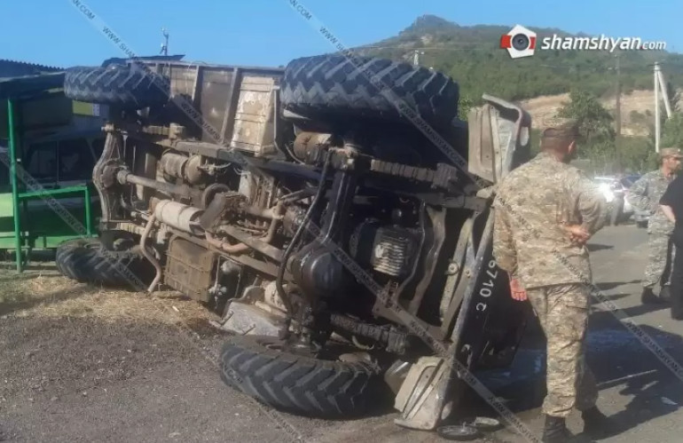 Լոռու մարզում ՊՆ մեքենայի կողաշրջման հետևանքով 1 զինծառայող թեթև վնասվածք է ստացել