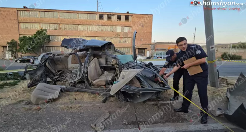 Ողբերգական ավտովթար՝ Կոտայքի մարզում․ «Nissan»-ը բախվել է էլեկտրասյանը․ կա 1 զոհ, 2 վիրավոր․ Shamshyan.com