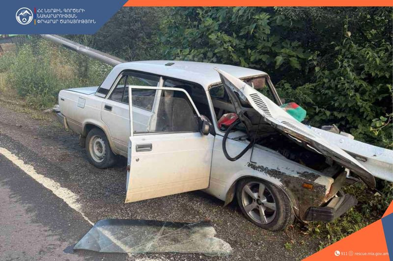Ալավերդի-Բագրատաշեն ավտոճանապարհին ավտոմեքենան դուրս է եկել ճանապարհի երթևեկելի հատվածից և բախվել ճամփեզրի արգելապատնեշին․ վարորդը մահացել է