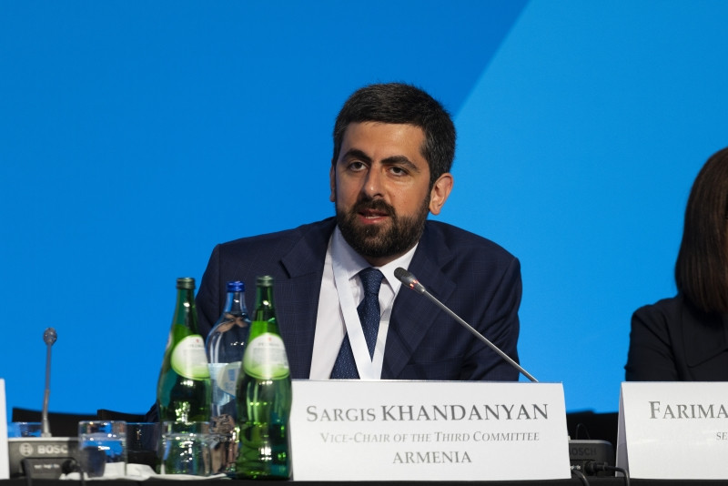 Հայաստանի ժողովուրդը ցանկանում է ունենալ կարգավորված հարաբերություններ եւ բաց սահման Թուրքիայի հետ․ Սարգիս Խանդանյանը՝ ԵԱՀԿ ԽՎ-ում