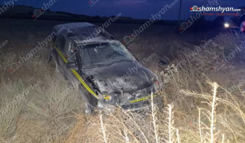 Նոր Գեղիի սկզբնամասում «Nissan X-Trail»-ը բախվել է հողաթմբերին և շրջվել․կա վիրավոր