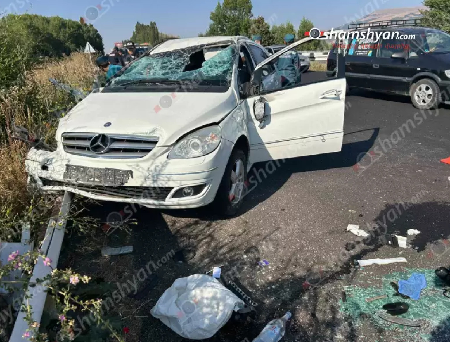Երևան-Սևան ավտոճանապարհին 66-ամյա կին վարորդը «Mercedes»-ով բախվել է երկաթե արգելապատնեշին