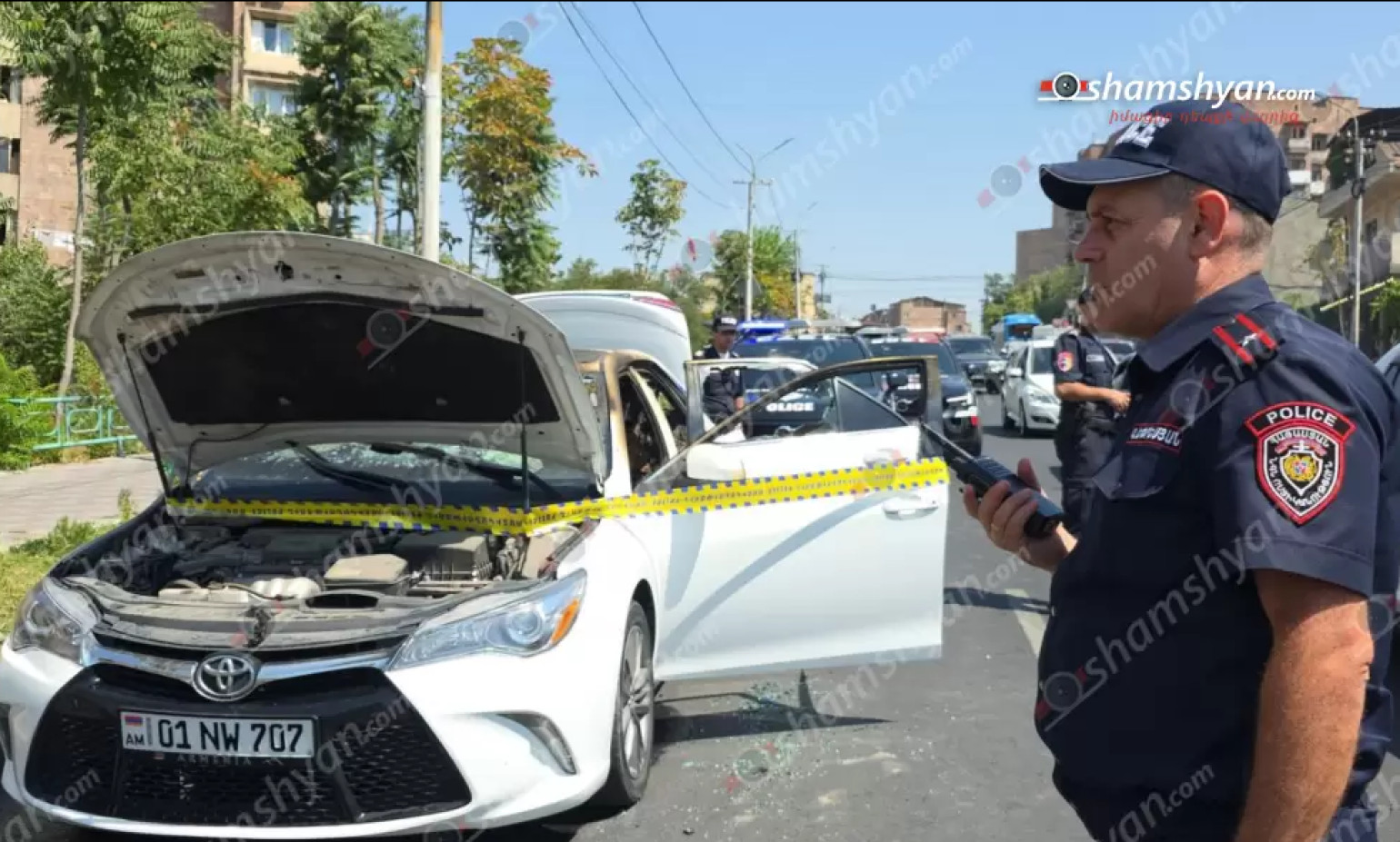 Ուլնեցի փողոցում հրդեհ է բռնկվել «Toyota Camry»-ում. վարորդը տեղափոխվել է հիվանդանոց