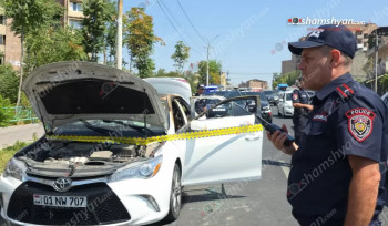 Ուլնեցի փողոցում հրդեհ է բռնկվել «Toyota Camry»-ում. վարորդը տեղափոխվել է հիվանդանոց