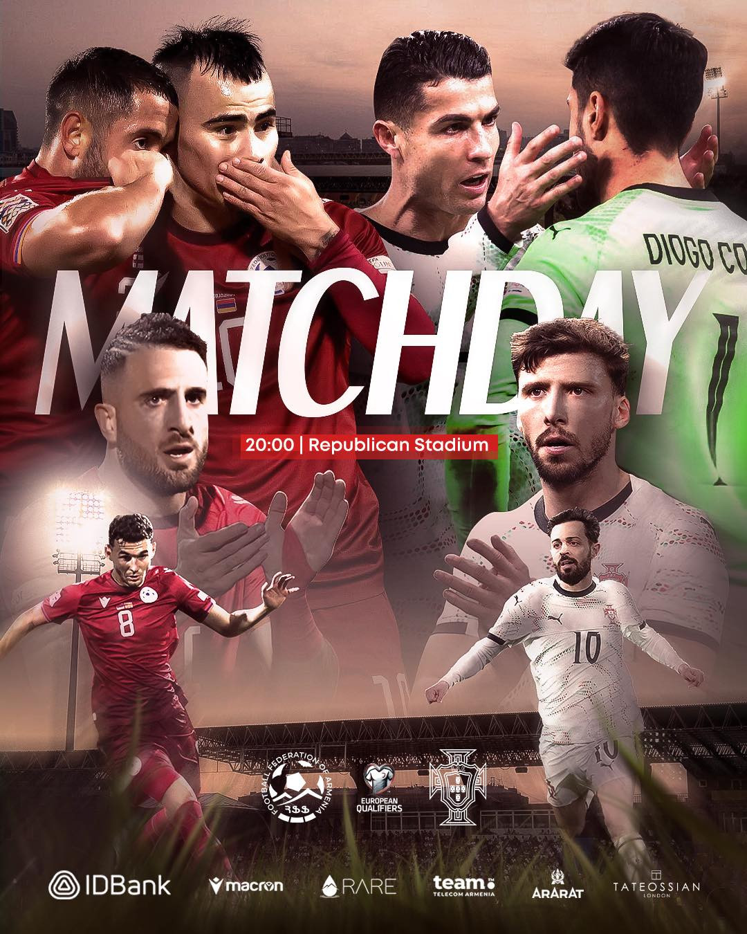ՀՖՖ-ն հրապարակել է Հայաստանի ազգային հավաքականի հայտացուցակը Պորտուգալիայի դեմ խաղի համար