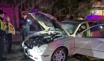 Վանաձորում հրդեհ է բռնկվել «Mercedes»-ում. այն դարձել է ոչ շահագործելի