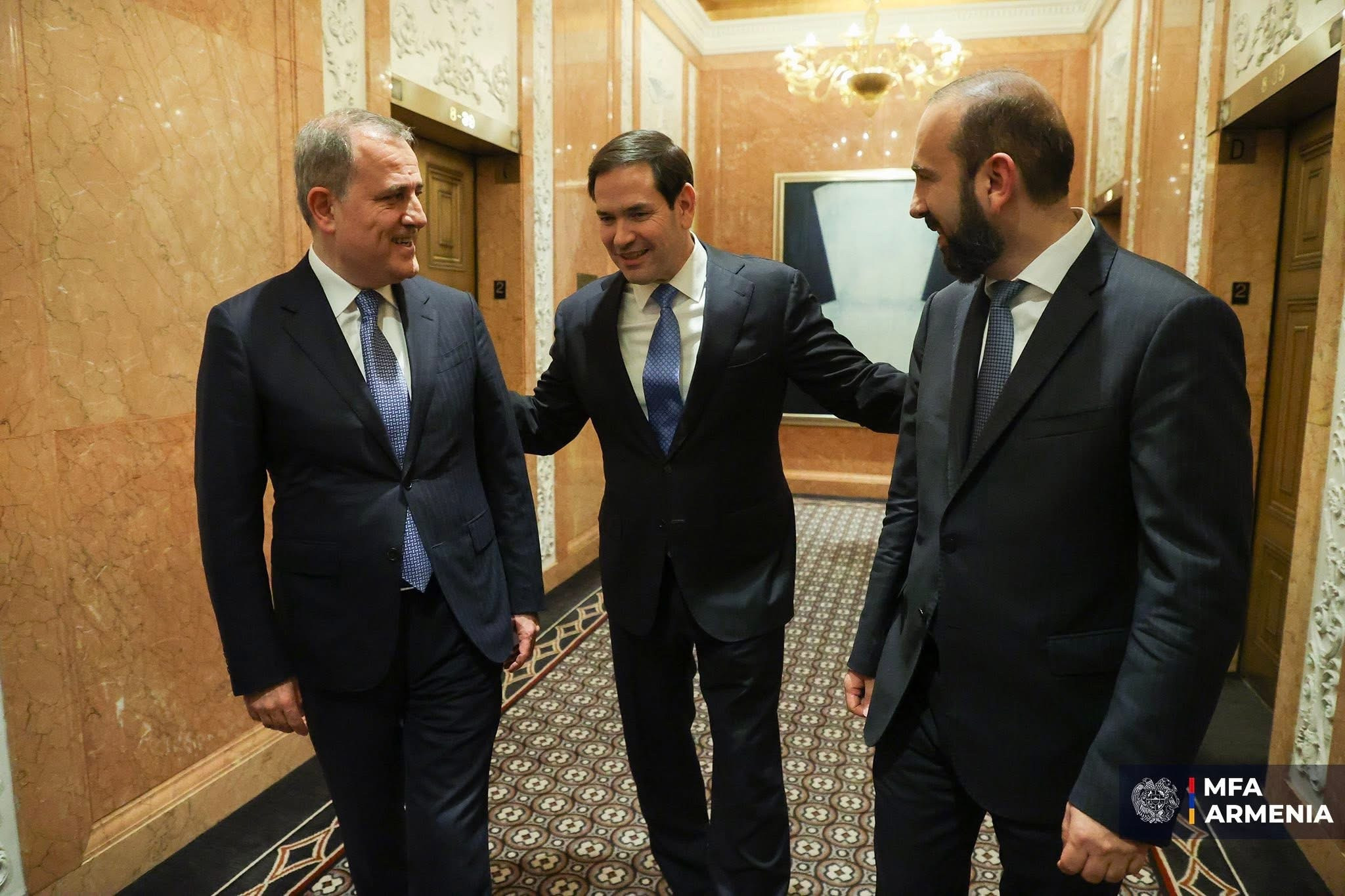 Միրզոյանը, Բայրամովը և Ռուբիոն կարճատև եռակողմ շփումներ են ունեցել (լուսանկարներ)
