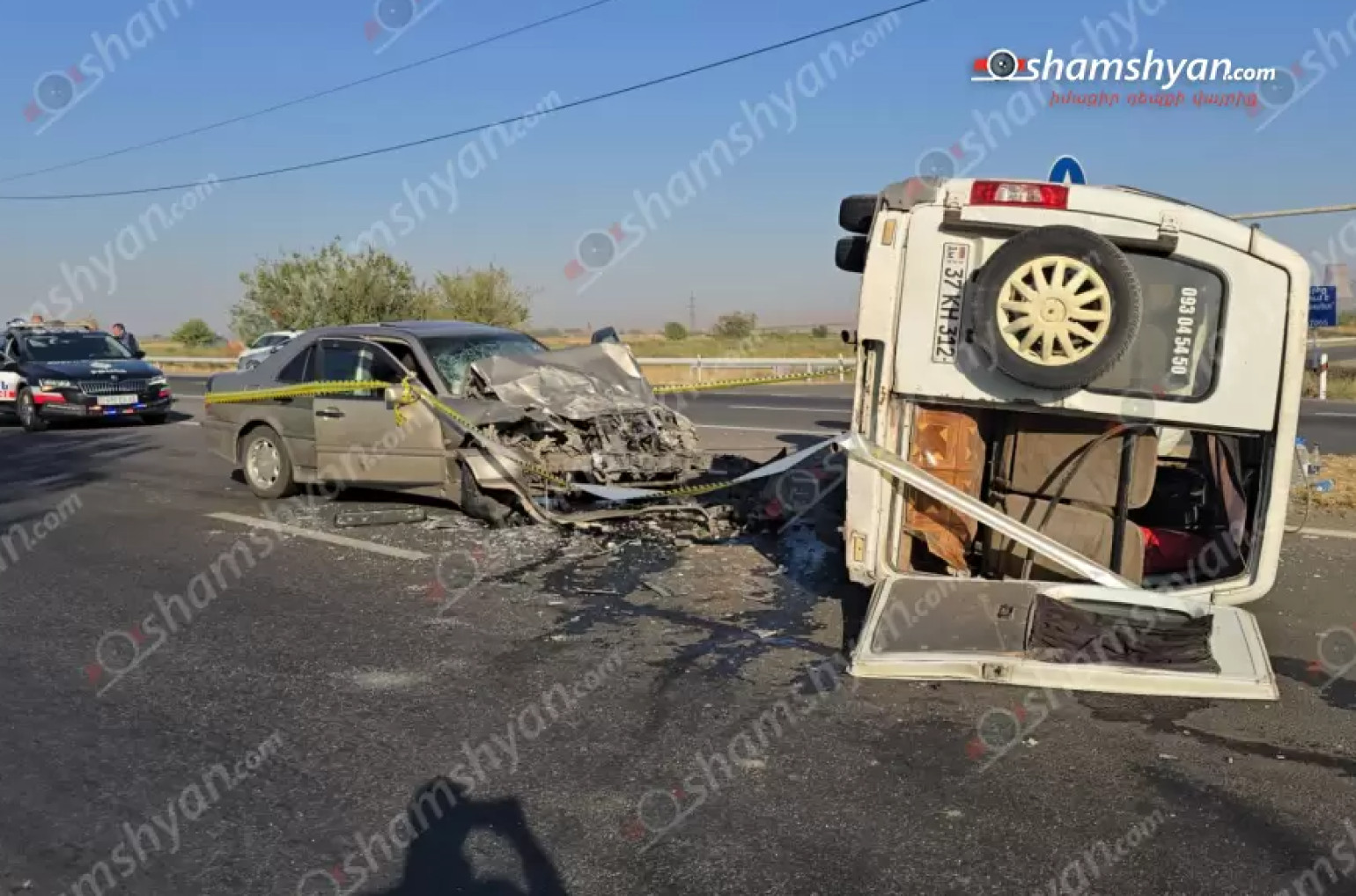 Երևան-Արմավիր ճանապարհին բախվել են «Mercedes»-ն ու մարդատար «Գազել»-ը․ կա 11 տուժած
