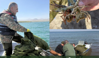 Սևանա լճում հայտնաբերվել են ապօրինի խեցգետնաորսիչներ և ձկնորսական ցանցեր