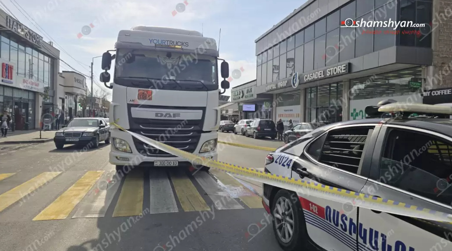 Աշտարակում բեռնատարն անցման վրա վրшերթի է ենթարկել հետիոտնին