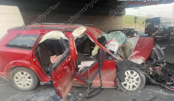 Երևանում «Dodge»-ը բախվել է կամրջի հենասյանը. 5 տուժածներից 2-ը երեխաներ են