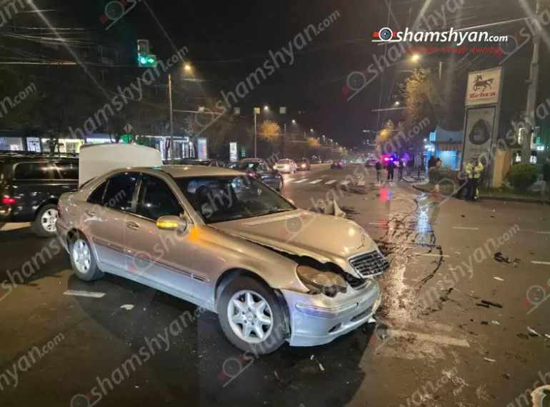 Երևանում բախվել են «Mercedes»-ն ու «Chevrolet Volt»-ը