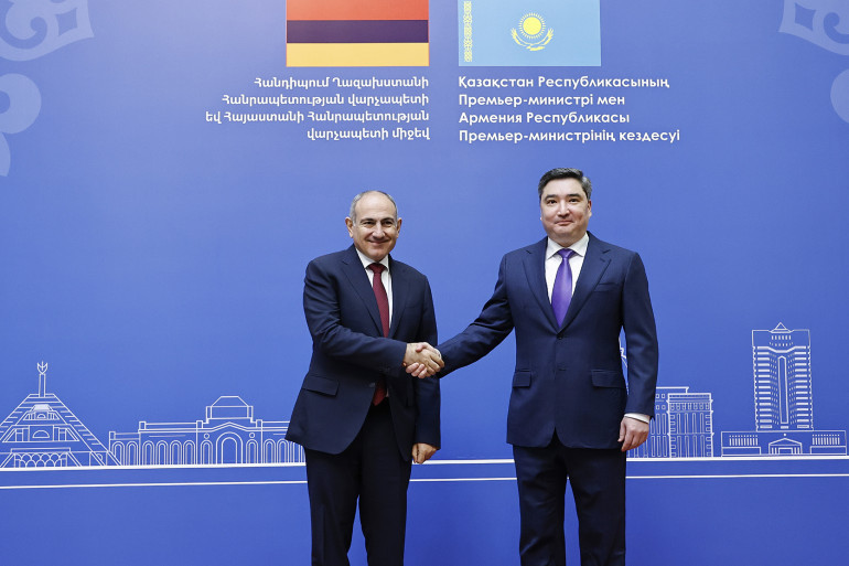 Հայաստանի և Ղազախստանի միջև առկա է առևտրատնտեսական փոխգործակցության մեծ ներուժ. Փաշինյանը՝ Ղազախստանի վարչապետին