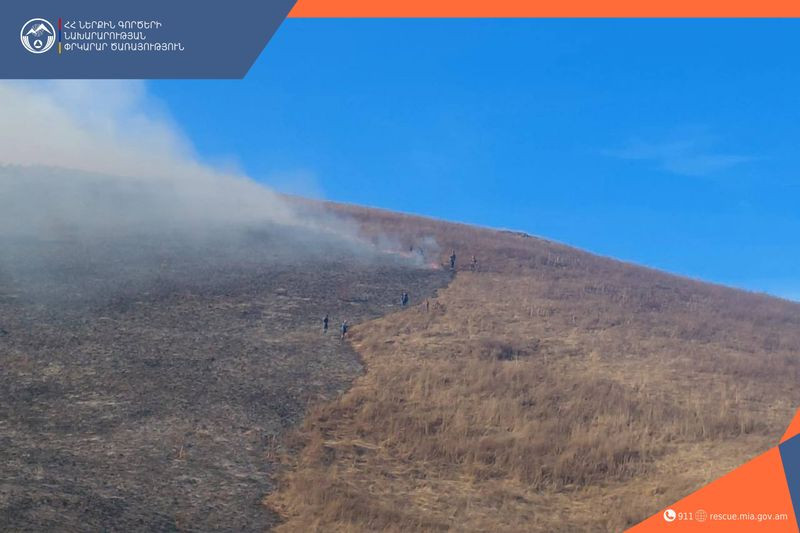 Ճամբարակ-Թթուջուր հատվածում շարունակվում են հրդեհաշիջման աշխատանքները. կրակը վերահսկելի է․ ՆԳՆ