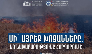 Խուսափե’ք խոզանների այրումից, մի’ վնասեք էկոհամակարգը. ՆԳ նախարարությունը հորդորում է
