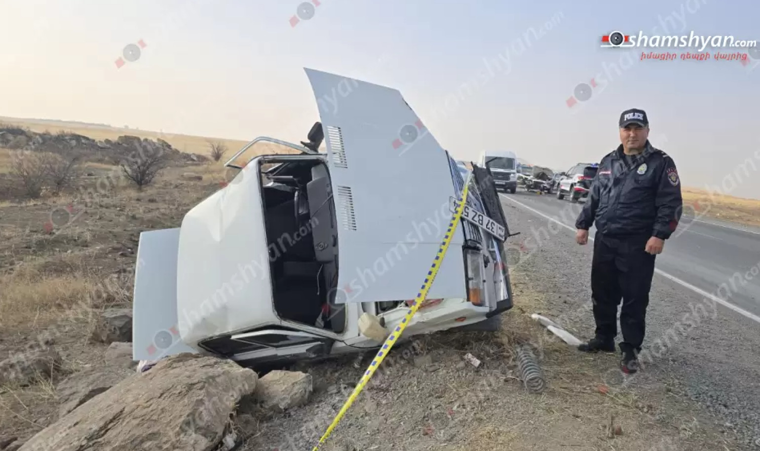 Աշտարակ-Եղվարդ ճանապարհին բախվել են հարսանիք մեկնող քավորի «Opel»-ն ու «07»-ը. վիրավորներից մեկը քավորկինն է
