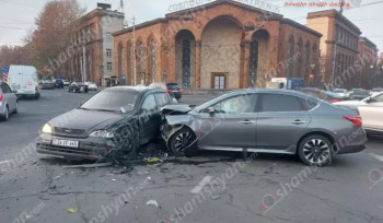 Երևանում բախվել են «Nissan»-ն ու «Opel»-ը. կան տուժածներ