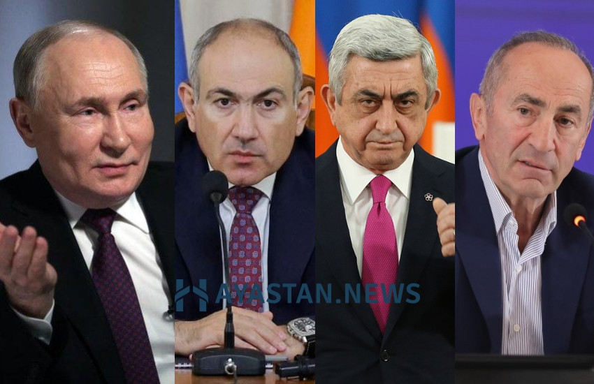 Պուտինը   շնորհավորել է Նիկոլ Փաշինյանին, Վահագն Խաչատուրյանին, Ռոբերտ Քոչարյանին, Սերժ Սարգսյանին