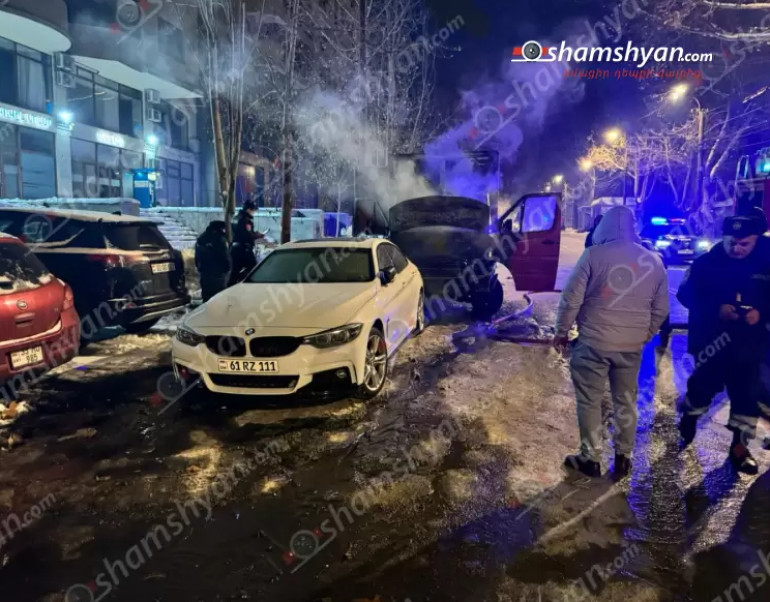 Երևանում հրդեհ է բռնկվել «Mercedes»-ում․ այրվել է նաև հարևանությամբ կայանված «BMW»-ն․ մեքենաները դարձել են ոչ շահագործելի