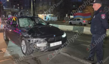 Մшհվան ելքով վրաերթ՝ Երևանում. «BMW»-ն Արշակունյաց պողոտայում վրաերթի է ենթարկել փողոցն արգելված հատվածով անցնող հետիոտնին