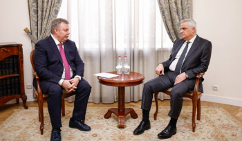 Մհեր Գրիգորյանն ընդունել է «Ռոսատոմ» պետական կորպորացիայի գլխավոր տնօրենի առաջին տեղակալ Կիրիլ Կոմարովին