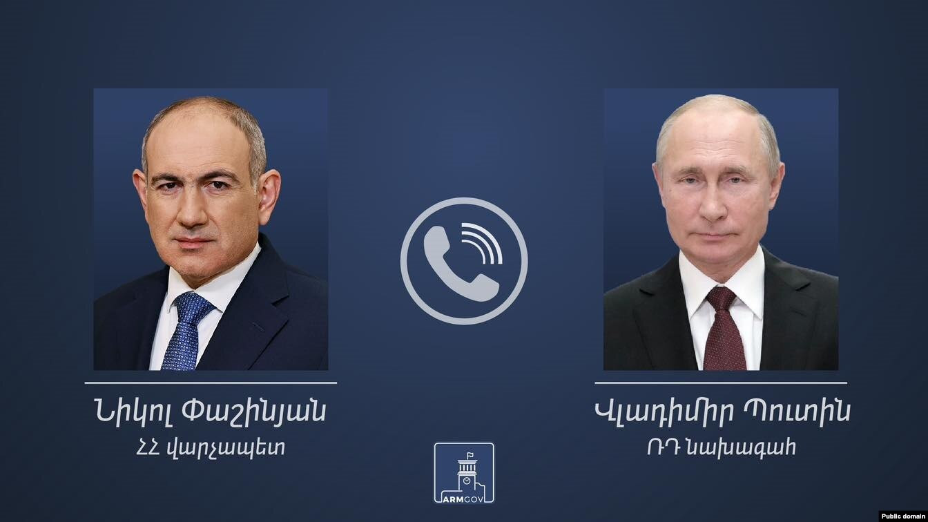 Վլադիմիր Պուտինը հեռախոսազրույց է ունեցել  Նիկոլ Փաշինյանի հետ