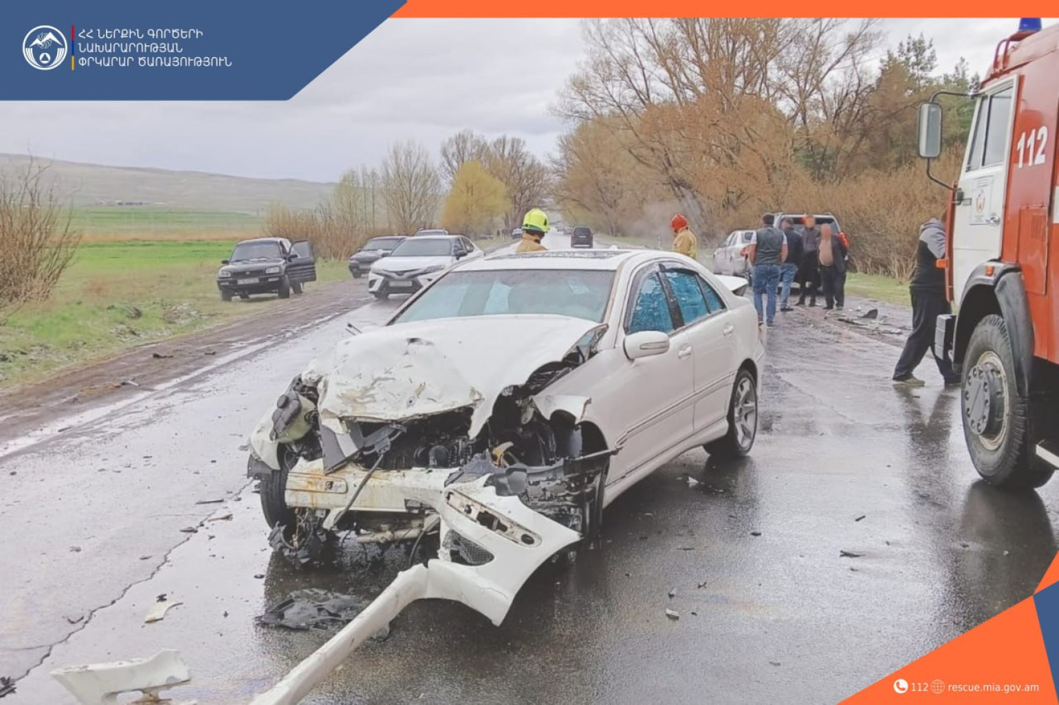 Մարտունի-Գավառ ավտոճանապարհին բախվել են «Mercedes-Benz»-ը և «GAZ»-ը