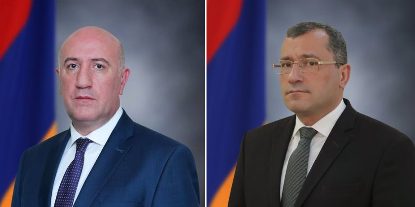 Պաշտպանության նախարարի տեղակալներ Արման Սարգսյանը և Կարեն Բրուտյանը պարգևատրվել են «Հայրենիքին մատուցած ծառայությունների համար» 1-ին աստիճանի մեդալներով